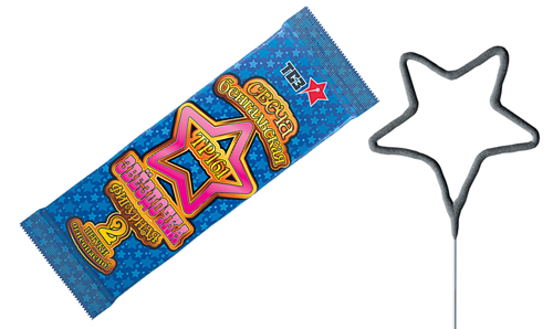  Бенгальские свечи фигурные 2 шт "Звездочка"  в Юрге